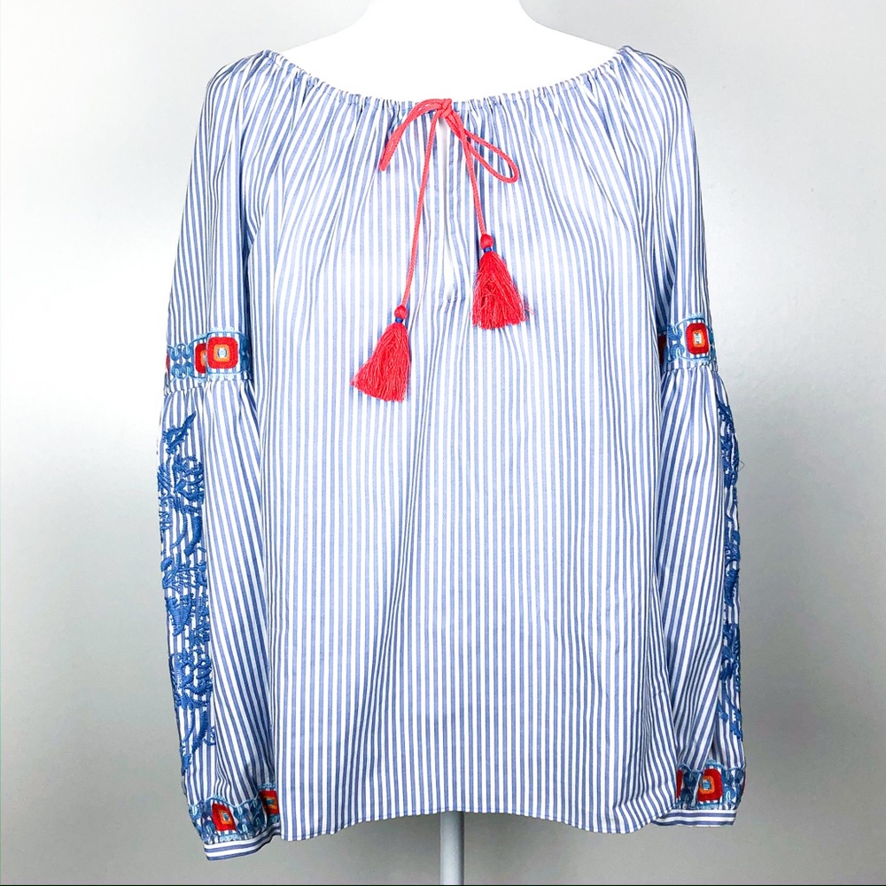 🚫SOLD🚫 🎉HP🎉 Tory Burch Madison Embroidered Top - Picture 7 of 8